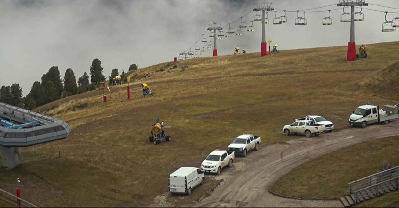 Webcam Альпе-Чермис  - Chairlift and slope Lagorai