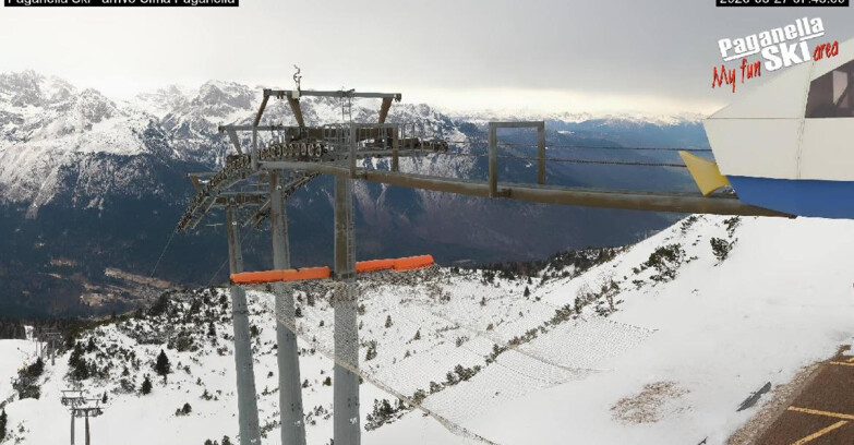 Webcam Paganella Ski – Andalo – Fai della Paganella - Arrivo Telecabina Doss Pelà