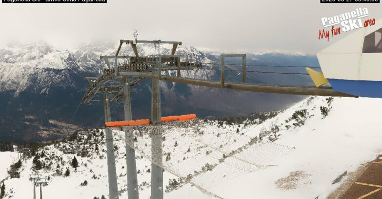 Webcam Paganella Ski – Andalo – Fai della Paganella - Arrivo Telecabina Doss Pelà