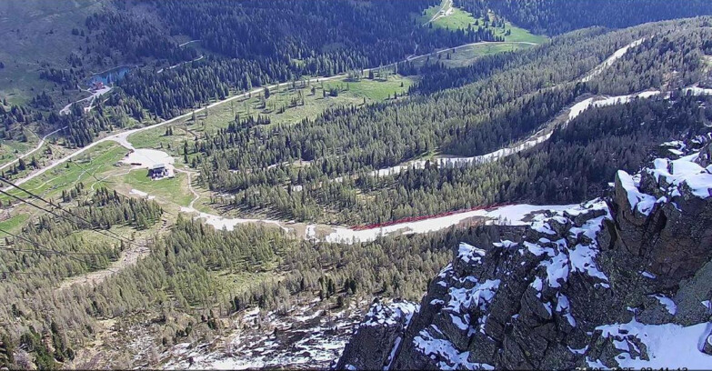Webcam Passo San Pellegrino-Falcade  - Pista Funivia