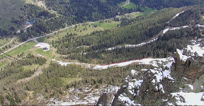 Webcam Passo San Pellegrino-Falcade  - Pista Funivia