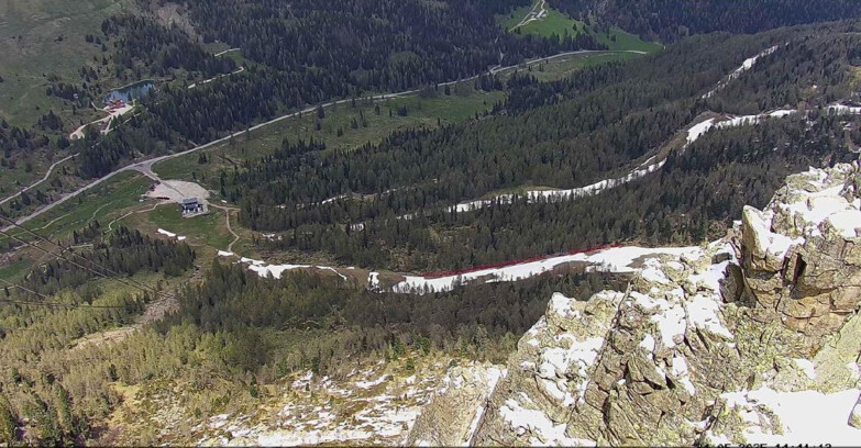 Webcam Passo San Pellegrino-Falcade  - Pista Funivia