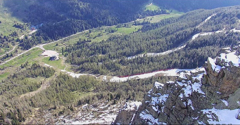 Webcam Passo San Pellegrino-Falcade  - Pista Funivia