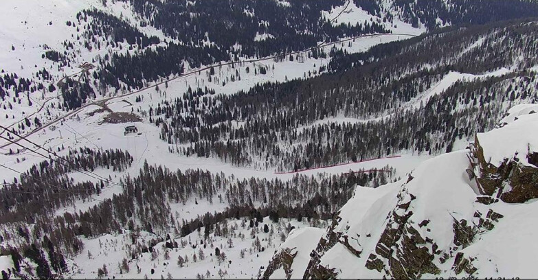 Webcam Passo San Pellegrino-Falcade - Pista Funivia