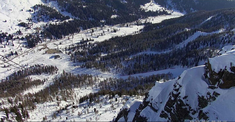 Webcam Passo San Pellegrino-Falcade  - Pista Funivia