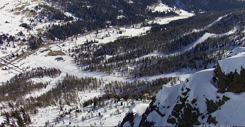 Webcam Passo San Pellegrino-Falcade  - Pista Funivia