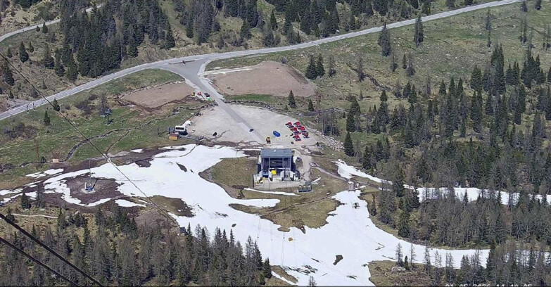 Webcam Passo San Pellegrino-Falcade - Arrivo Seggiovia