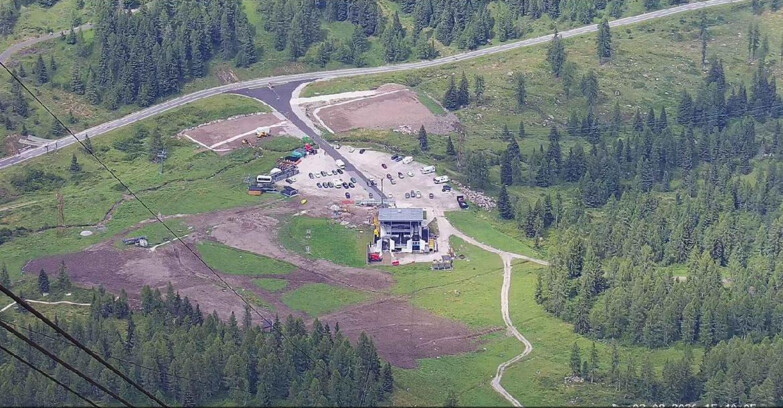 Webcam Passo San Pellegrino-Falcade - Arrivo Seggiovia