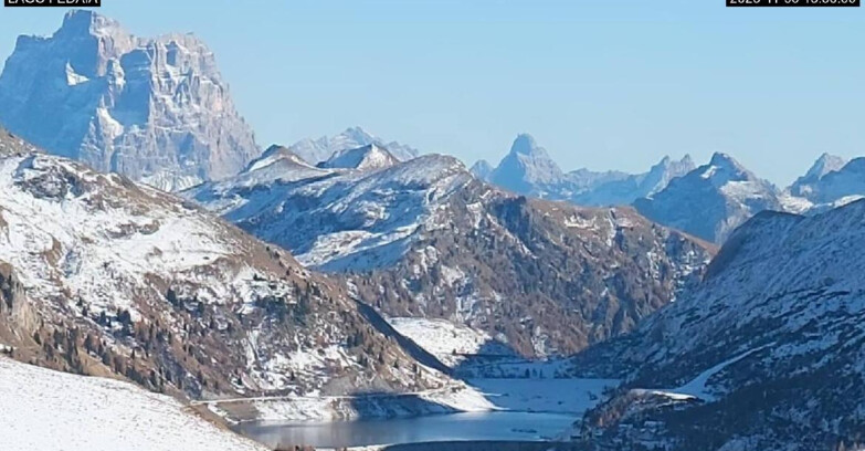 Webcam Canazei-Belvedere - Lago e Passo Fedaia