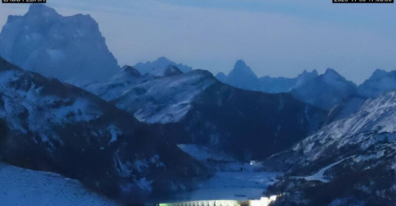 Webcam Canazei-Belvedere - Lago e Passo Fedaia