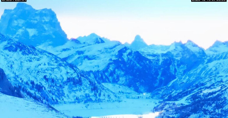 Webcam Canazei-Belvedere - Lago e Passo Fedaia