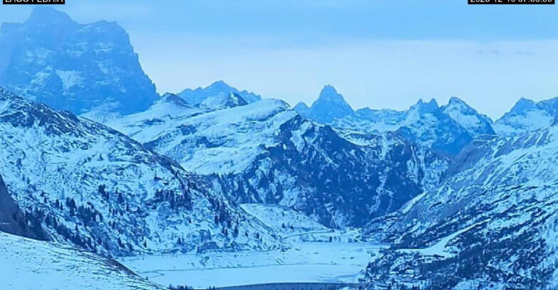 Webcam Canazei-Belvedere - Lago e Passo Fedaia