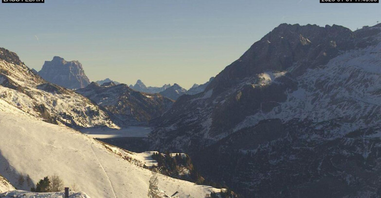 Webcam Canazei-Belvedere - Lago e Passo Fedaia