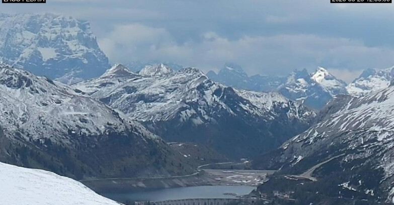 Webcam Canazei-Belvedere  - Lago e Passo Fedaia