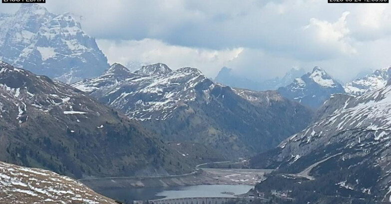 Webcam Канацей-Бельведере  - Lago e Passo Fedaia
