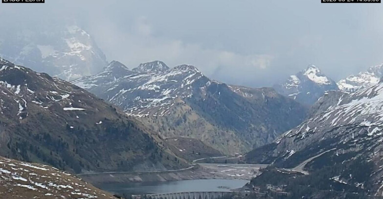 Webcam Canazei-Belvedere  - Lago e Passo Fedaia