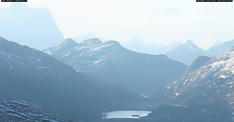 Webcam Canazei-Belvedere - Lago e Passo Fedaia