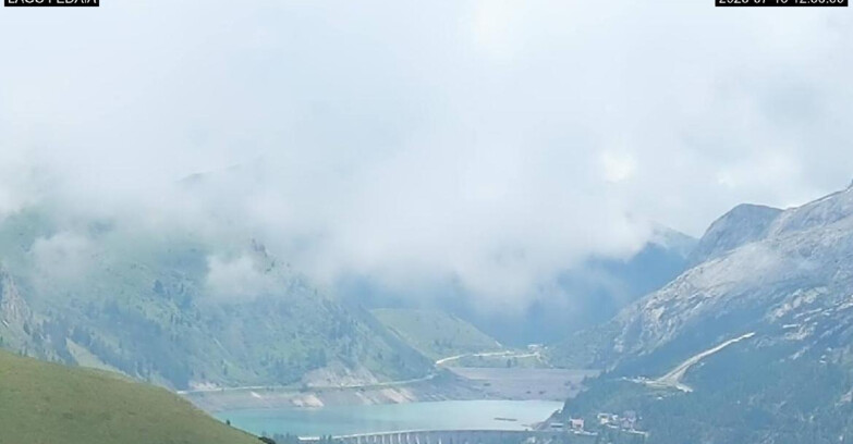 Webcam Canazei-Belvedere - Lago e Passo Fedaia