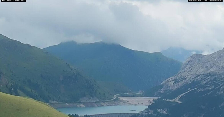 Webcam Canazei-Belvedere - Lago e Passo Fedaia