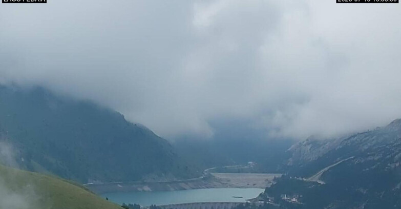 Webcam Canazei-Belvedere - Lago e Passo Fedaia