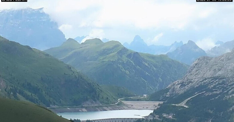 Webcam Canazei-Belvedere - Lago e Passo Fedaia
