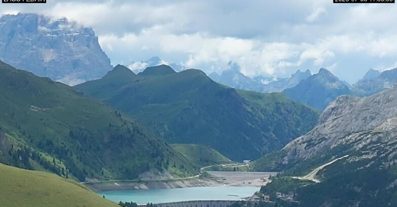 Webcam Canazei-Belvedere - Lago e Passo Fedaia