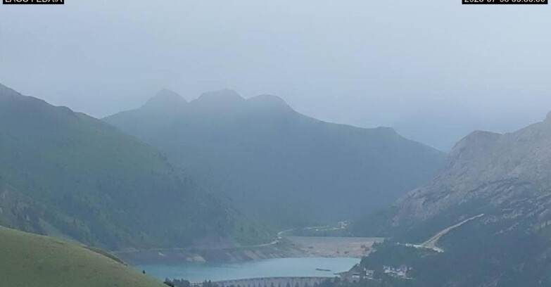 Webcam Canazei-Belvedere - Lago e Passo Fedaia