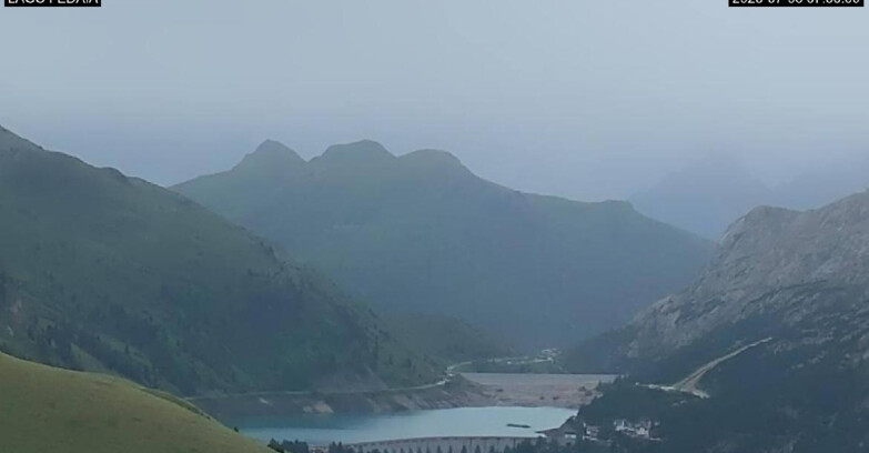Webcam Canazei-Belvedere - Lago e Passo Fedaia
