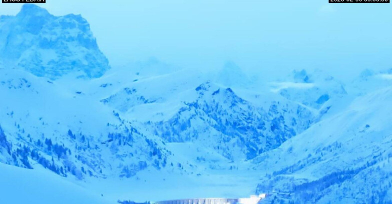 Webcam Canazei-Belvedere - Lago e Passo Fedaia