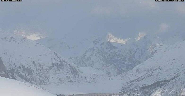 Webcam Canazei-Belvedere - Lago e Passo Fedaia