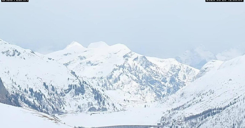 Webcam Canazei-Belvedere - Lago e Passo Fedaia