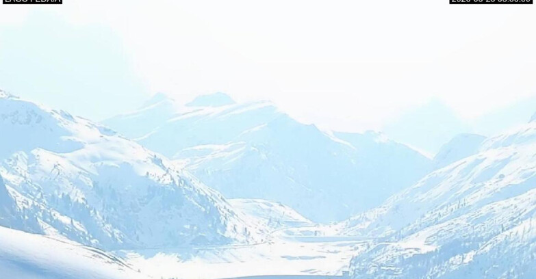 Webcam Canazei-Belvedere - Lago e Passo Fedaia