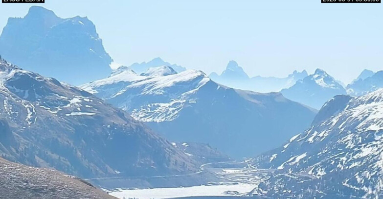 Webcam Canazei-Belvedere  - Lago e Passo Fedaia