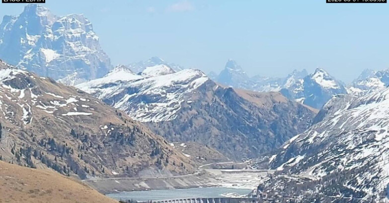 Webcam Canazei-Belvedere  - Lago e Passo Fedaia