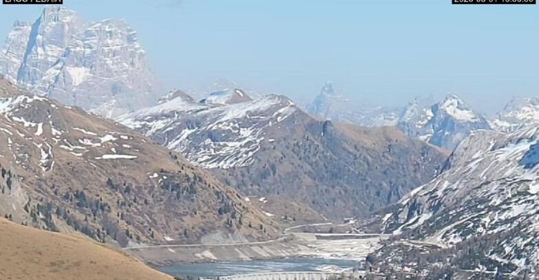 Webcam Canazei-Belvedere - Lago e Passo Fedaia