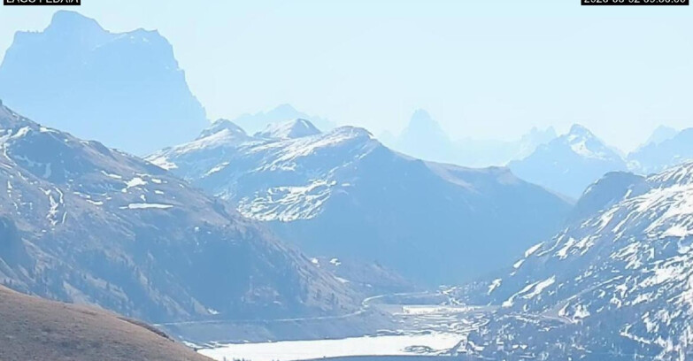 Webcam Canazei-Belvedere - Lago e Passo Fedaia