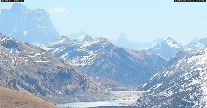 Webcam Canazei-Belvedere - Lago e Passo Fedaia