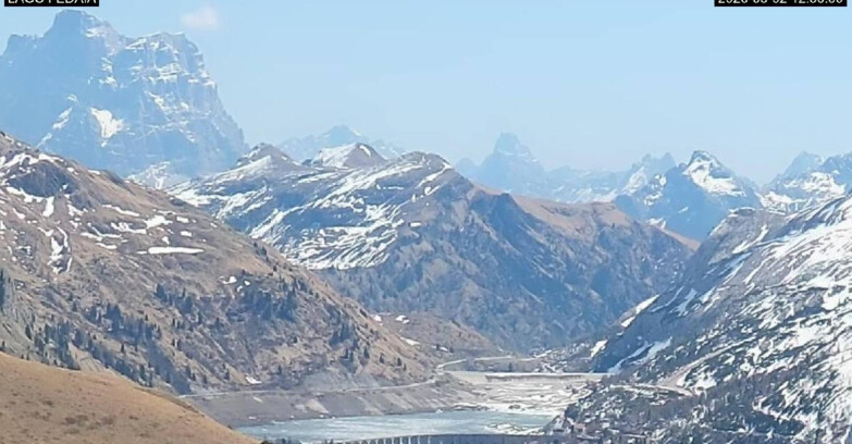 Webcam Canazei-Belvedere - Lago e Passo Fedaia