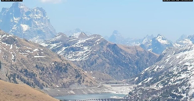 Webcam Canazei-Belvedere - Lago e Passo Fedaia