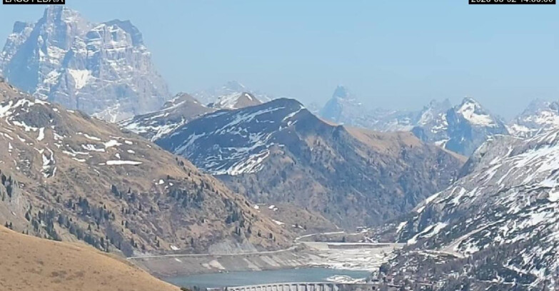 Webcam Canazei-Belvedere - Lago e Passo Fedaia