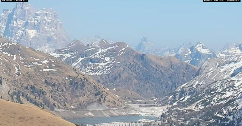 Webcam Canazei-Belvedere - Lago e Passo Fedaia