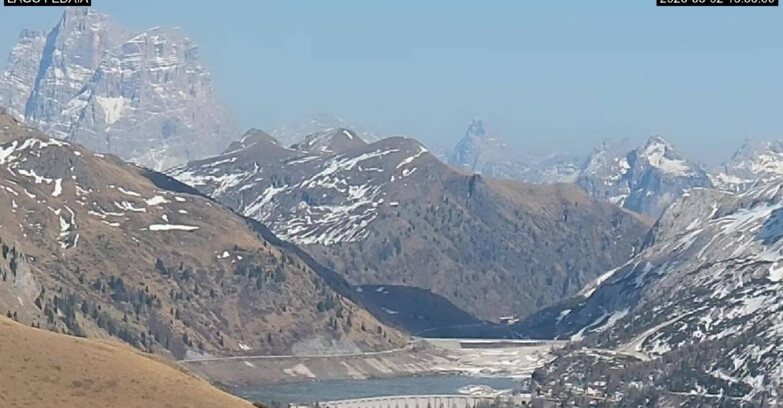 Webcam Canazei-Belvedere - Lago e Passo Fedaia