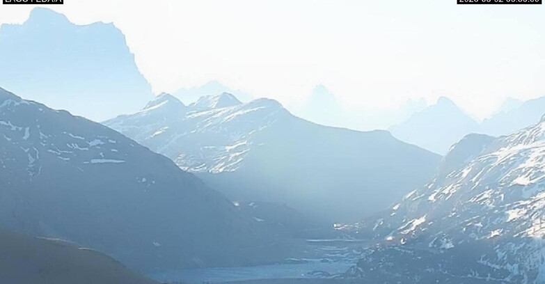 Webcam Canazei-Belvedere - Lago e Passo Fedaia