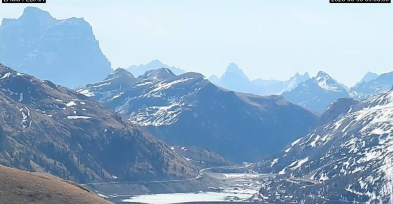 Webcam Canazei-Belvedere  - Lago e Passo Fedaia