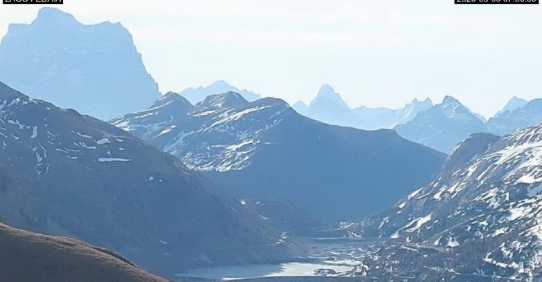 Webcam Canazei-Belvedere  - Lago e Passo Fedaia