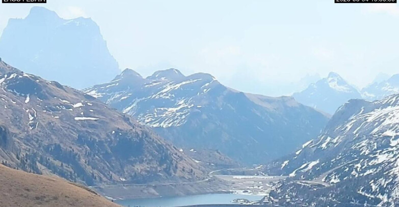 Webcam Canazei-Belvedere - Lago e Passo Fedaia
