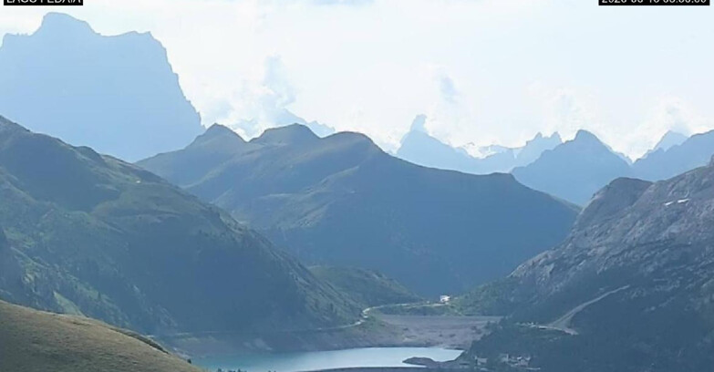 Webcam Canazei-Belvedere  - Lago e Passo Fedaia