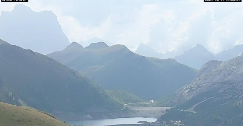 Webcam Canazei-Belvedere - Lago e Passo Fedaia