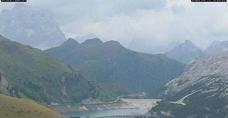 Webcam Canazei-Belvedere - Lago e Passo Fedaia