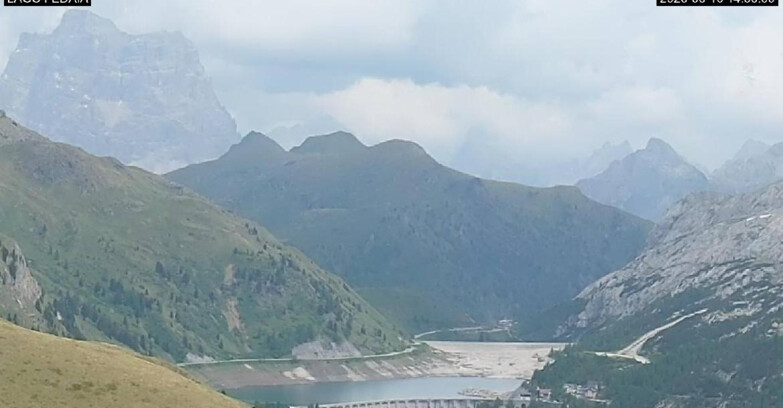 Webcam Canazei-Belvedere - Lago e Passo Fedaia